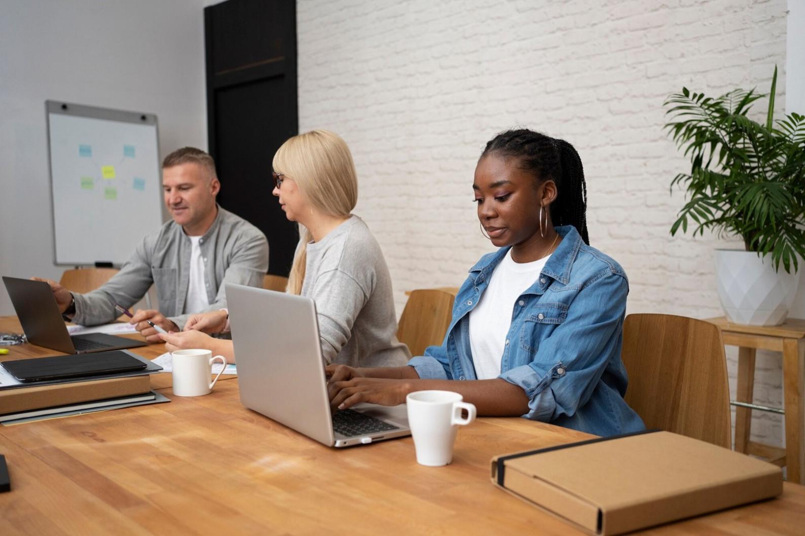 Welcoming office environment with natural lighting and comfortable seating, showing the relaxed atmosphere where financial psychology sessions take place